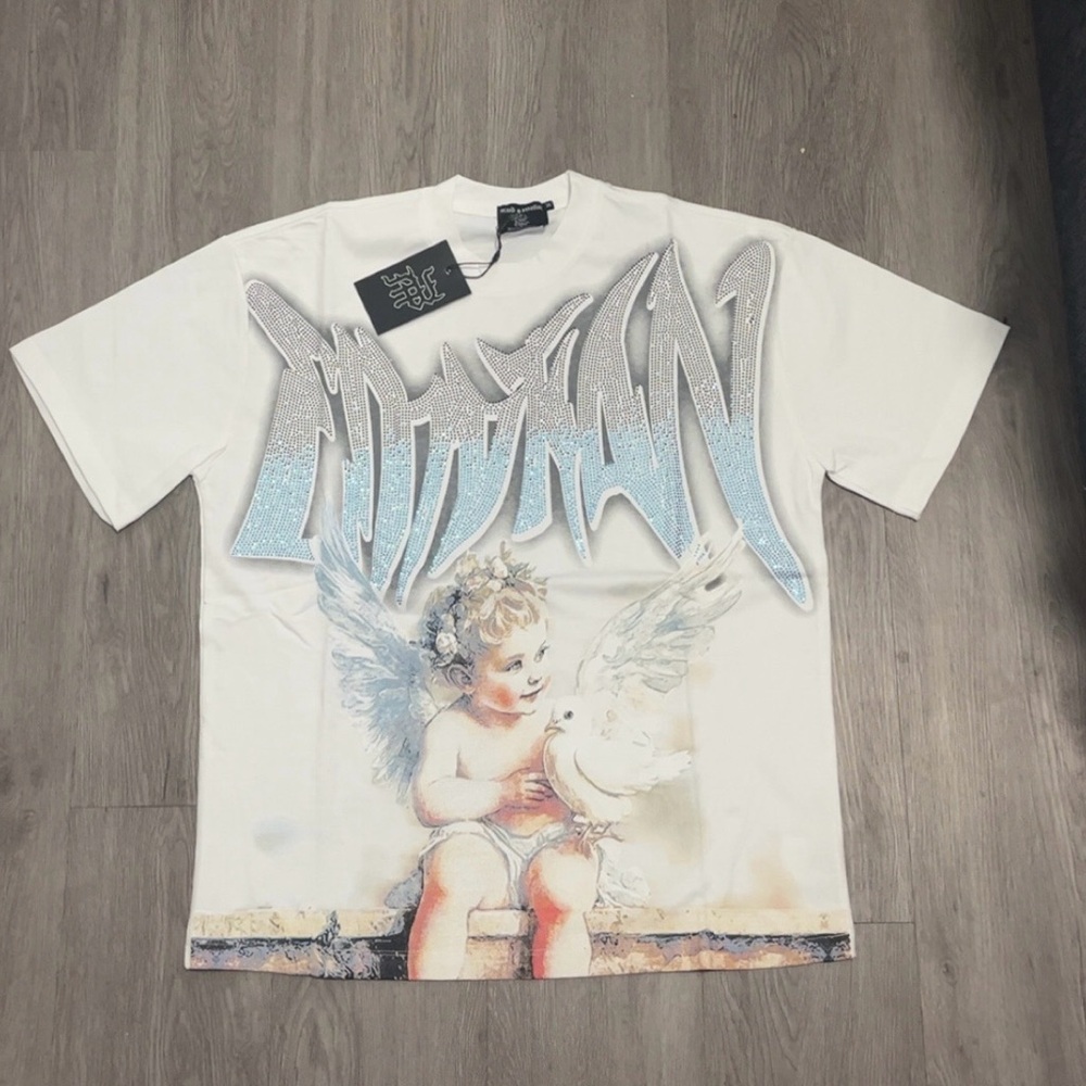 White Angel Graphic Short Sleeve Tee